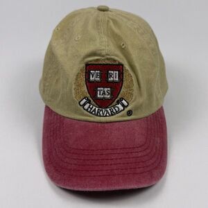 Harvard University Baseball Cap Khaki Maroon Veritas Shield Robin Ruth OS